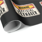 の警告公式10代の若者ボーイズ女子13誕生日 ラッピングペーパー (ロールコーナー)