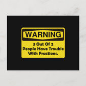 の警告分数 ポストカード (正面)