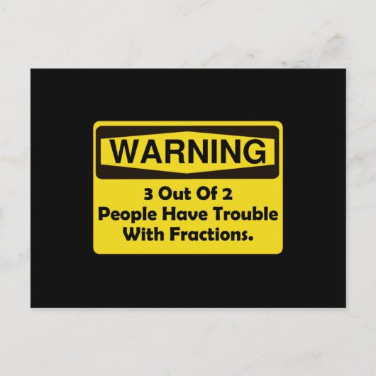 の警告分数 ポストカード (正面)