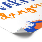 の警告危険区域標識 |ダーツガンパーティー ポスター (角)