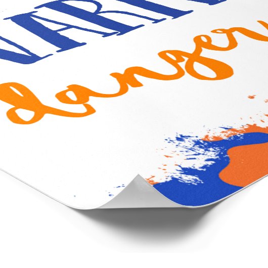 の警告危険区域標識 |ダーツガンパーティー ポスター (角)