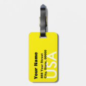 の警告危険性徴パーソナライズされた候 ラゲッジタグ (裏面縦)