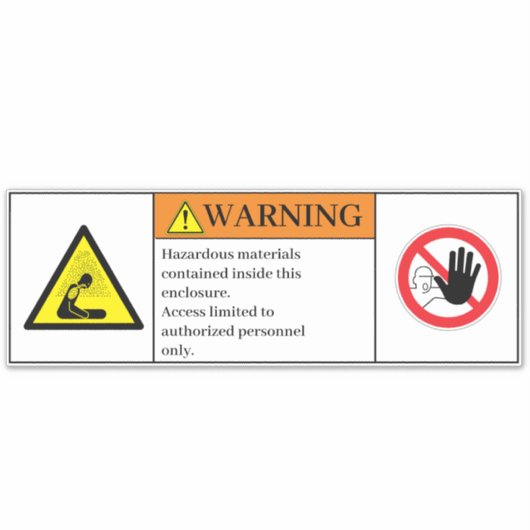 の警告危険物ラベル シール (正面)