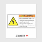 の警告危険電圧ラベルE234 シール (シート)