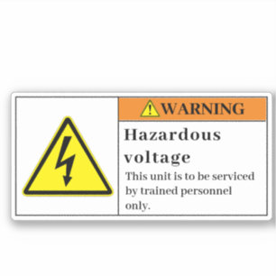 の警告危険電圧ラベルE235 シール