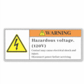 の警告危険電圧ラベルVLO9 シール (正面)