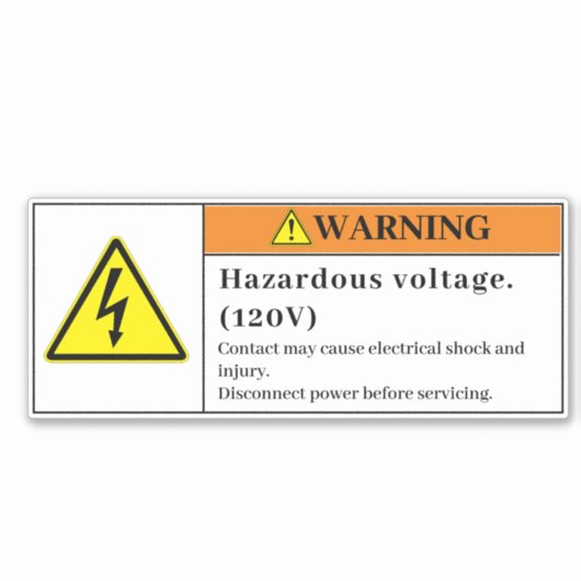 の警告危険電圧ラベルVLO9 シール (正面)