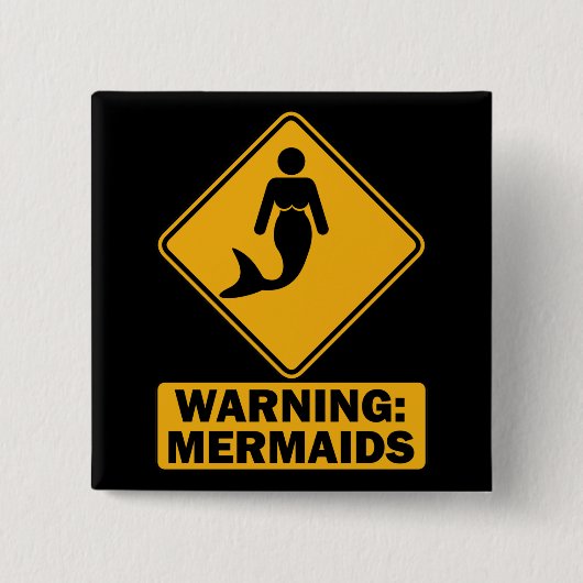 の警告名前: mermaids 缶バッジ (正面)
