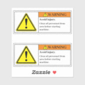 の警告回避傷害ラベル シール (シート)