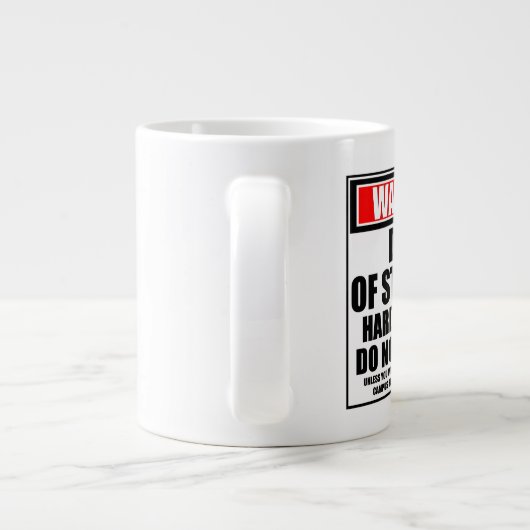 の警告在職学生懸命学部長 ジャンボコーヒーマグカップ (裏面)