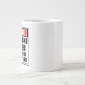 の警告地震技術者懸命 ジャンボコーヒーマグカップ (正面)