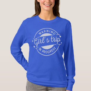 の警告女の子の旅行進行中バケーション Tシャツ