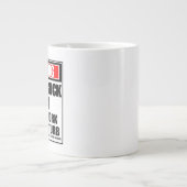 の警告将来のロックスター懸命 ジャンボコーヒーマグカップ (正面)