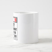 の警告工事監理懸命 ジャンボコーヒーマグカップ (正面)