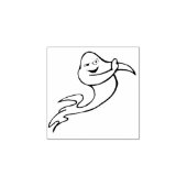 の警告幽霊イラストレーション切手 ラバースタンプ (インプリント)