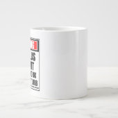 の警告微積分懸命 ジャンボコーヒーマグカップ (正面)
