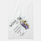 の警告打ち抜きは違法だ キッチンタオル (縦)