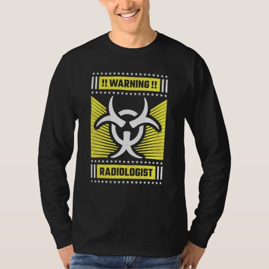の警告放射線科医 Tシャツ (正面)
