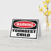 の警告最年少子グリーティングカード カード (黄色い花)