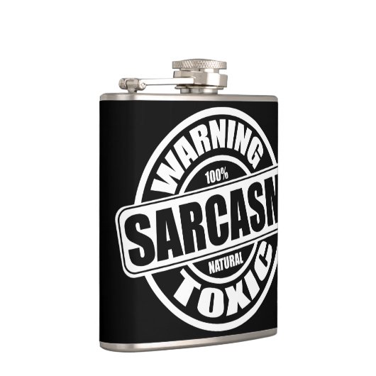 の警告有害な皮肉の言おもしろい葉 フラスク (右)