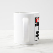 の警告模型飛行機フライヤー懸命 ジャンボコーヒーマグカップ (裏面)