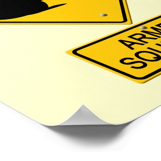 の警告武装リス ポスター (角)