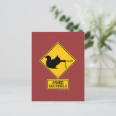 の警告武装リス ポストカード (スタンド正面)