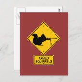 の警告武装リス ポストカード (正面/裏面)