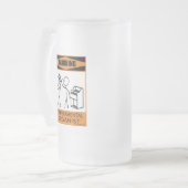 の警告気性の組織学者 フロストグラスビールジョッキ (正面左)