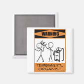 の警告気性の組織学者 マグネット (正面/裏面)