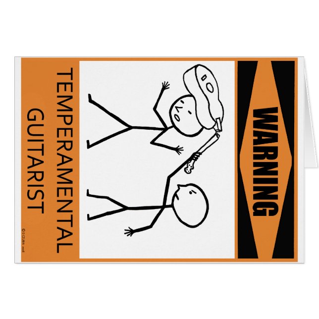 の警告気性ギタリスト (正面横)