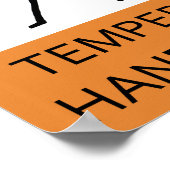 の警告気性ハンドベル選手ポスター ポスター (角)