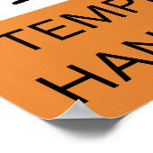 の警告気性ハンドベル選手ポスター ポスター (角)