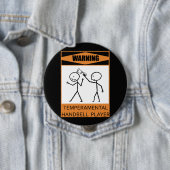 の警告気性ハンドベル選手 缶バッジ (インサイチュ)