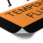 の警告気性フルート奏者のポスター ポスター (角)