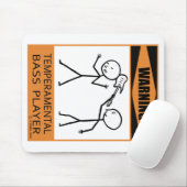 の警告気性ベース奏者 マウスパッド (マウス)