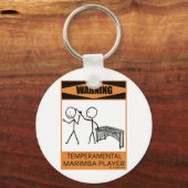 の警告気性マリンバ選手 キーホルダー (正面)