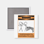 の警告気性マリンバ選手 マグネット (正面/裏面)