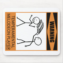 の警告気性メロデオン奏者 マウスパッド