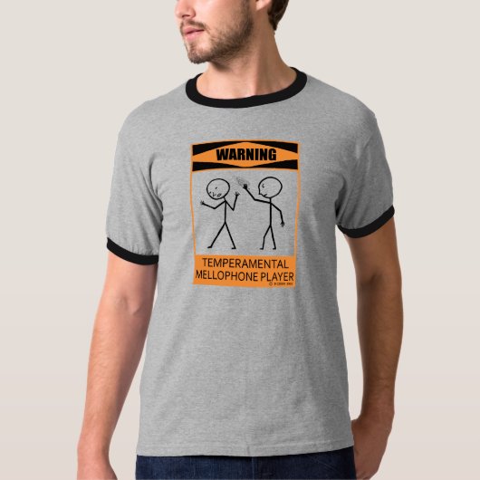 の警告気性メロ奏者 Tシャツ (正面)