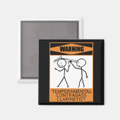 の警告気温収縮クラリネティスト マグネット (正面/裏面)