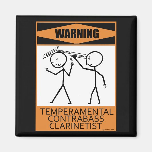 の警告気温収縮クラリネティスト マグネット (正面)