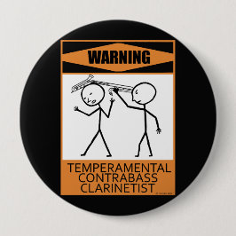 の警告気温収縮クラリネティスト 缶バッジ