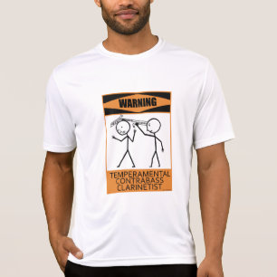 の警告気温収縮クラリネティスト Tシャツ