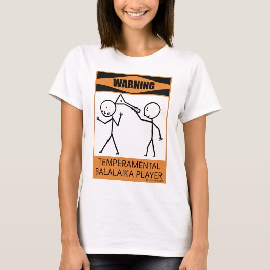 の警告気温的バラライカ選手 Tシャツ (正面)