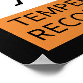 の警告気温計レコーダープレーヤーポスター ポスター (角)