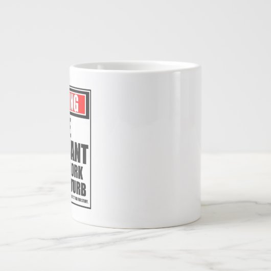 の警告消防中尉懸命 ジャンボコーヒーマグカップ (正面)