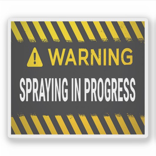 の警告溶射中 シール (正面)