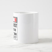 の警告激しい懸命が邪魔にならない ジャンボコーヒーマグカップ (正面)