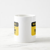 の警告疲れた化学生 コーヒーマグカップ (中央)